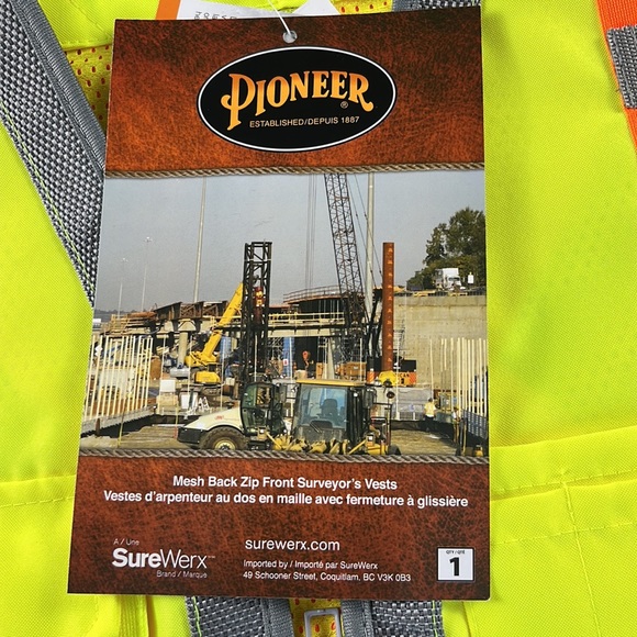 Pioneer Mesh Back Zip Front Surveyors Vest | Size Small - Picture 2 of 8
